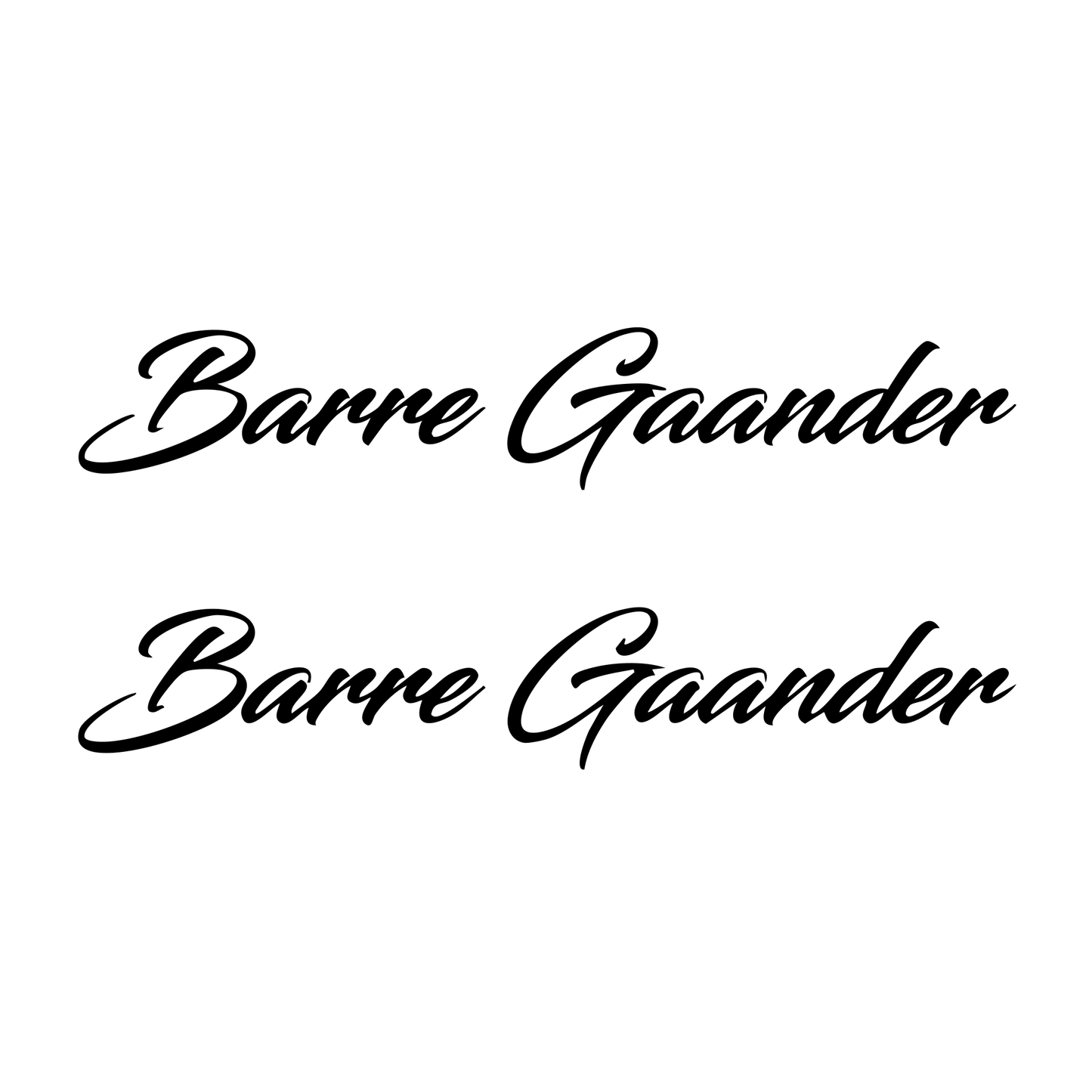 Barre Gaander Zijraam Sticker Versie 2