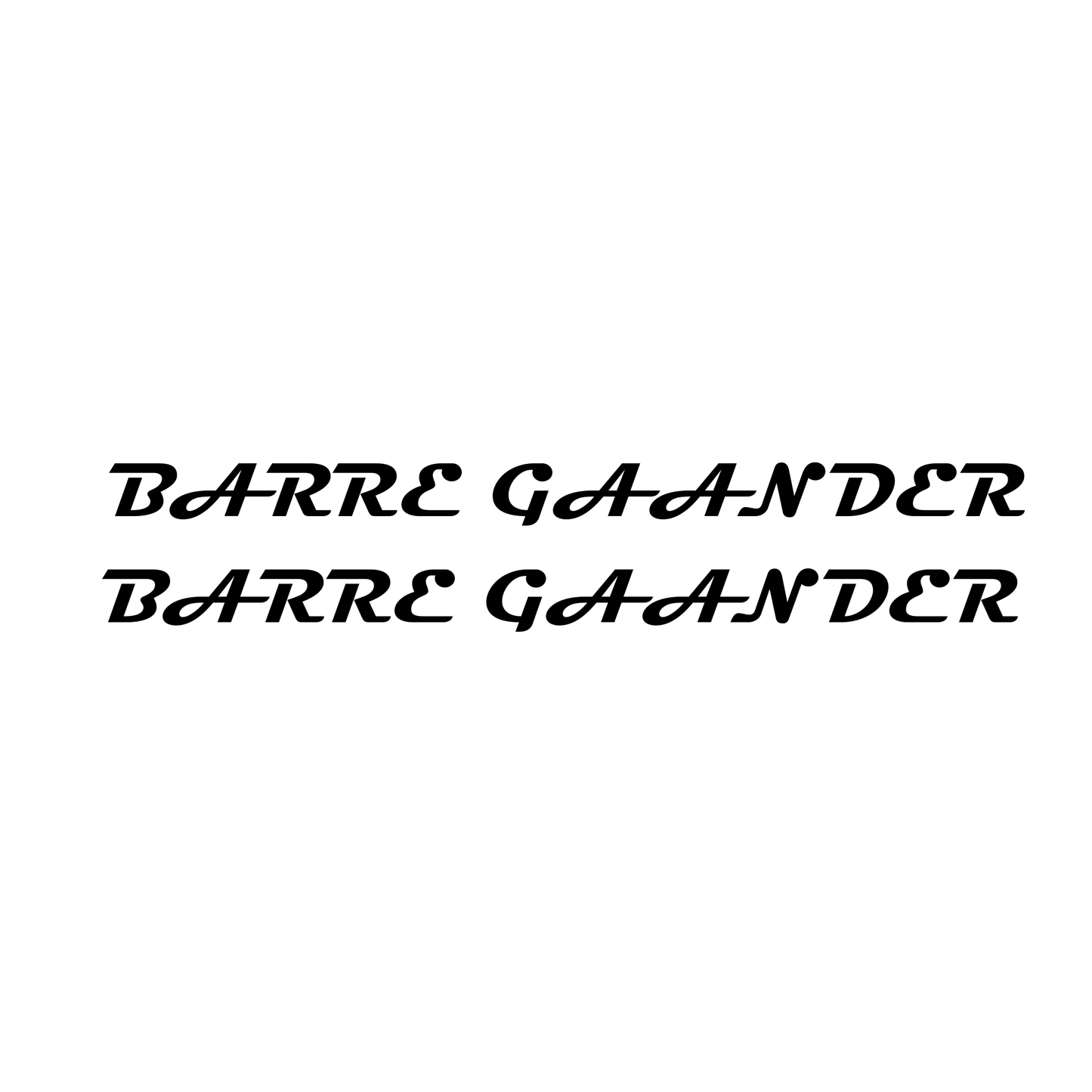 Barre Gaander Zijraam Sticker Versie 1