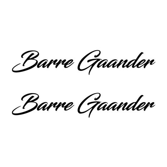 Barre Gaander Zijraam Sticker Versie 2