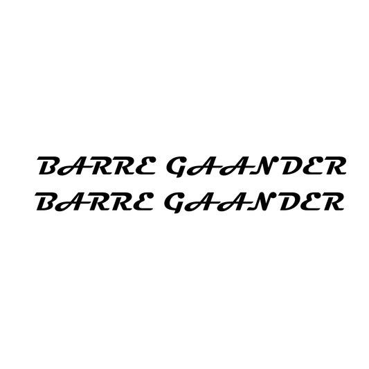 Barre Gaander Zijraam Sticker Versie 1