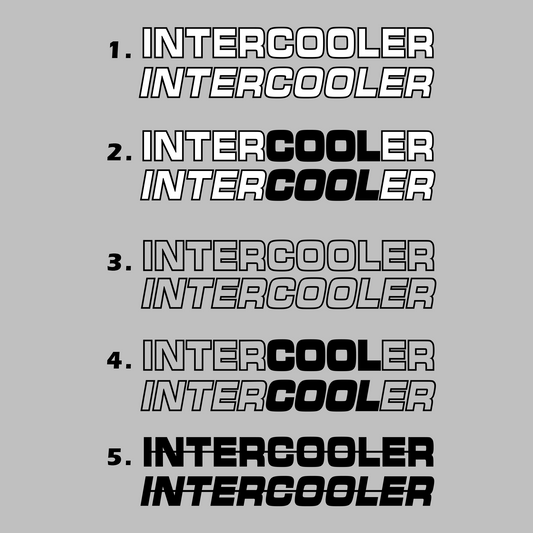 INTERCOOLER zijraam sticker