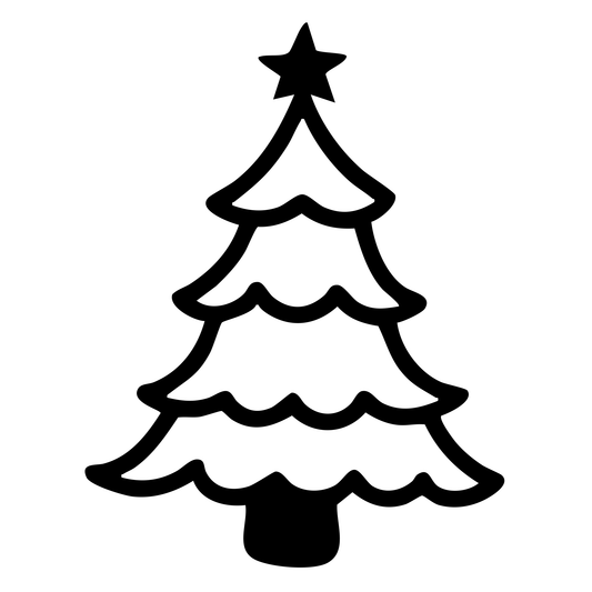 Kerstboom Outline Sticker